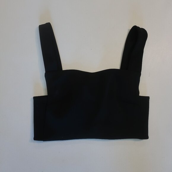 Womens KSUBI Black Crop Tank Top S - Picture 2 of 5